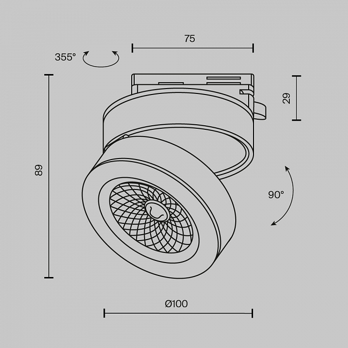 Трековая система Technical TR006-1-12W3K-B