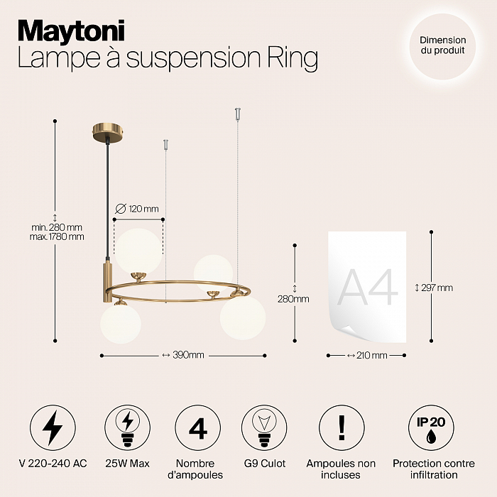 Светильник Maytoni MOD013PL-04BS1