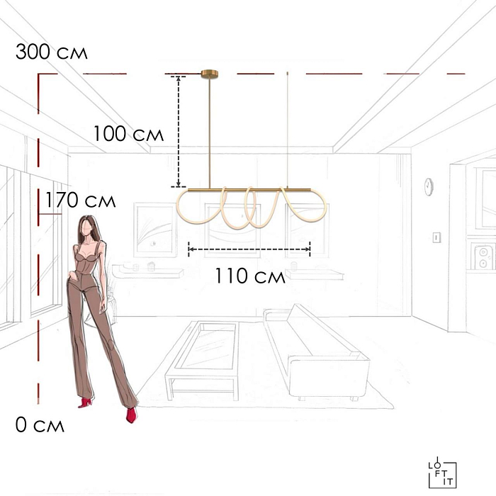 Светильник LOFT IT 10388P/A Brass